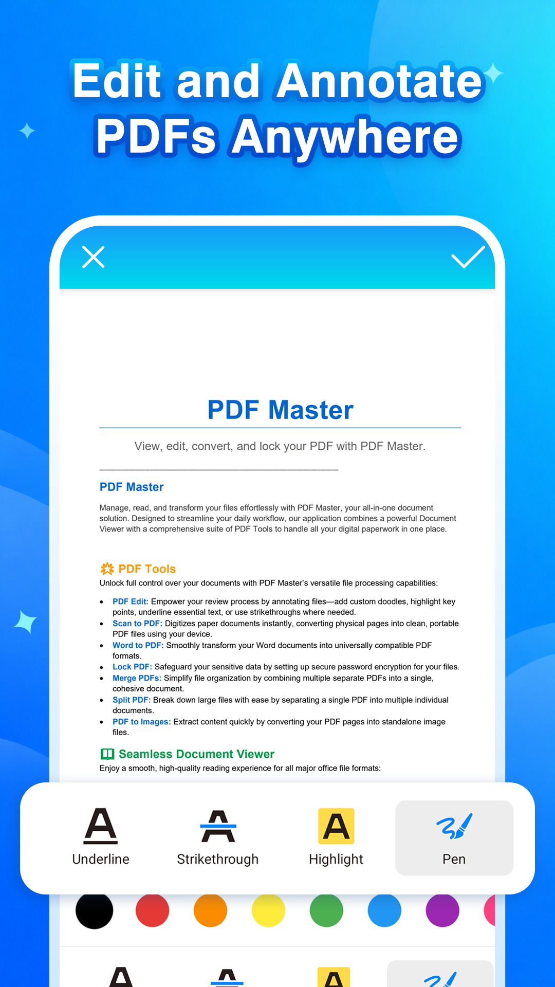 Edit and annotate PDFs